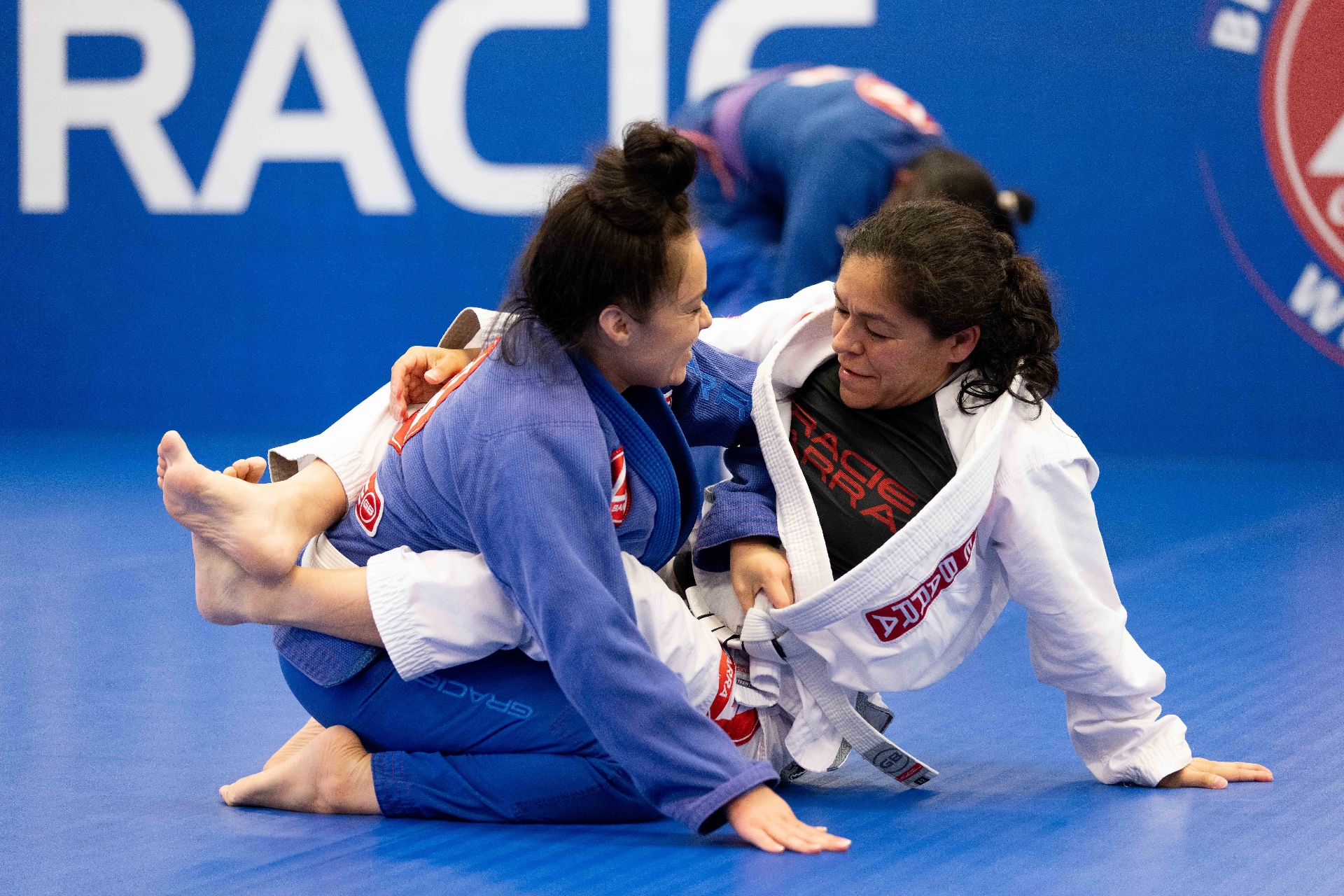Women's Brazilian Jiu-Jitsu sparring at Gracie Barra Whittier